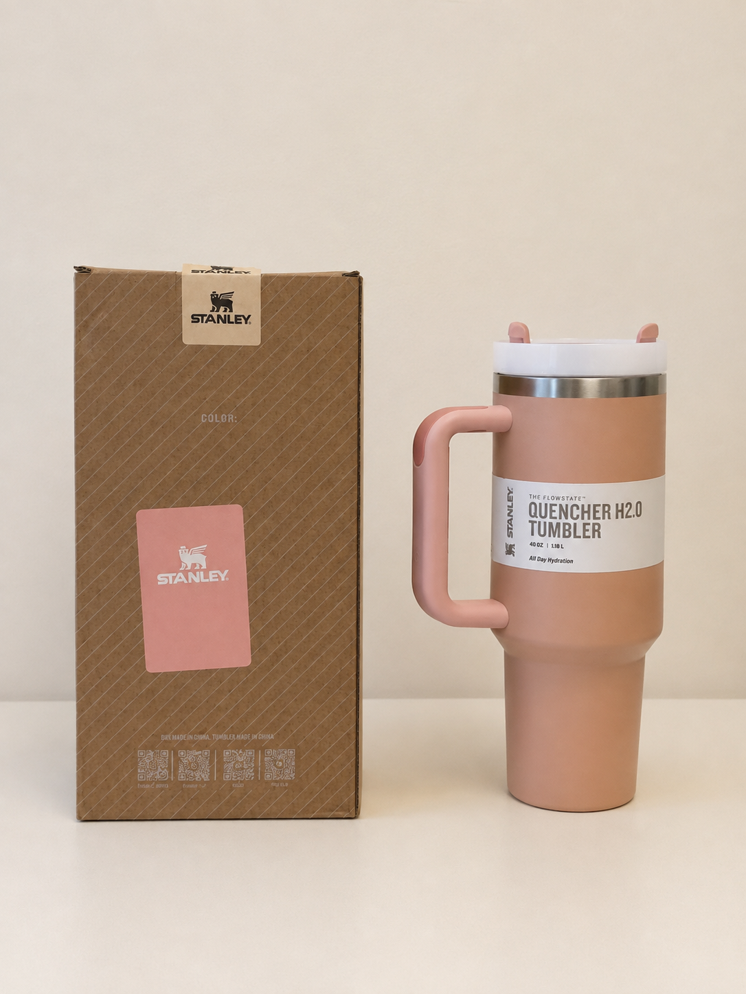Stanley Quencher H2.0 FlowState™ Tumbler 1.18L – Peach/Pink