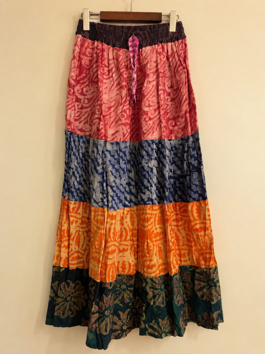 Multi-Colour Tiered Maxi Skirt