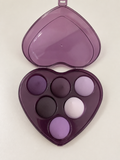 Heart-Shaped 6-Colour Eyeshadow Makeup Palette – Purple
