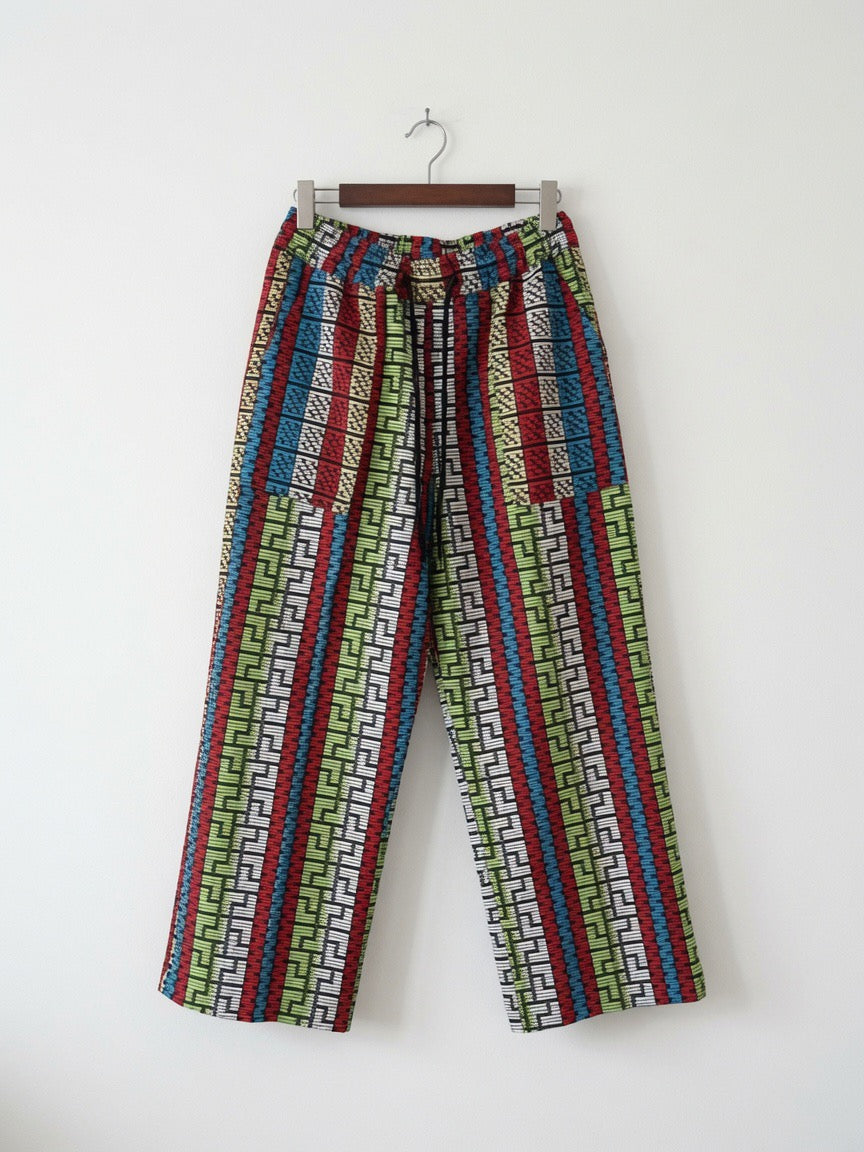 African Print Wide-Leg Trousers – Akwete  Pants with Pockets | Handmade