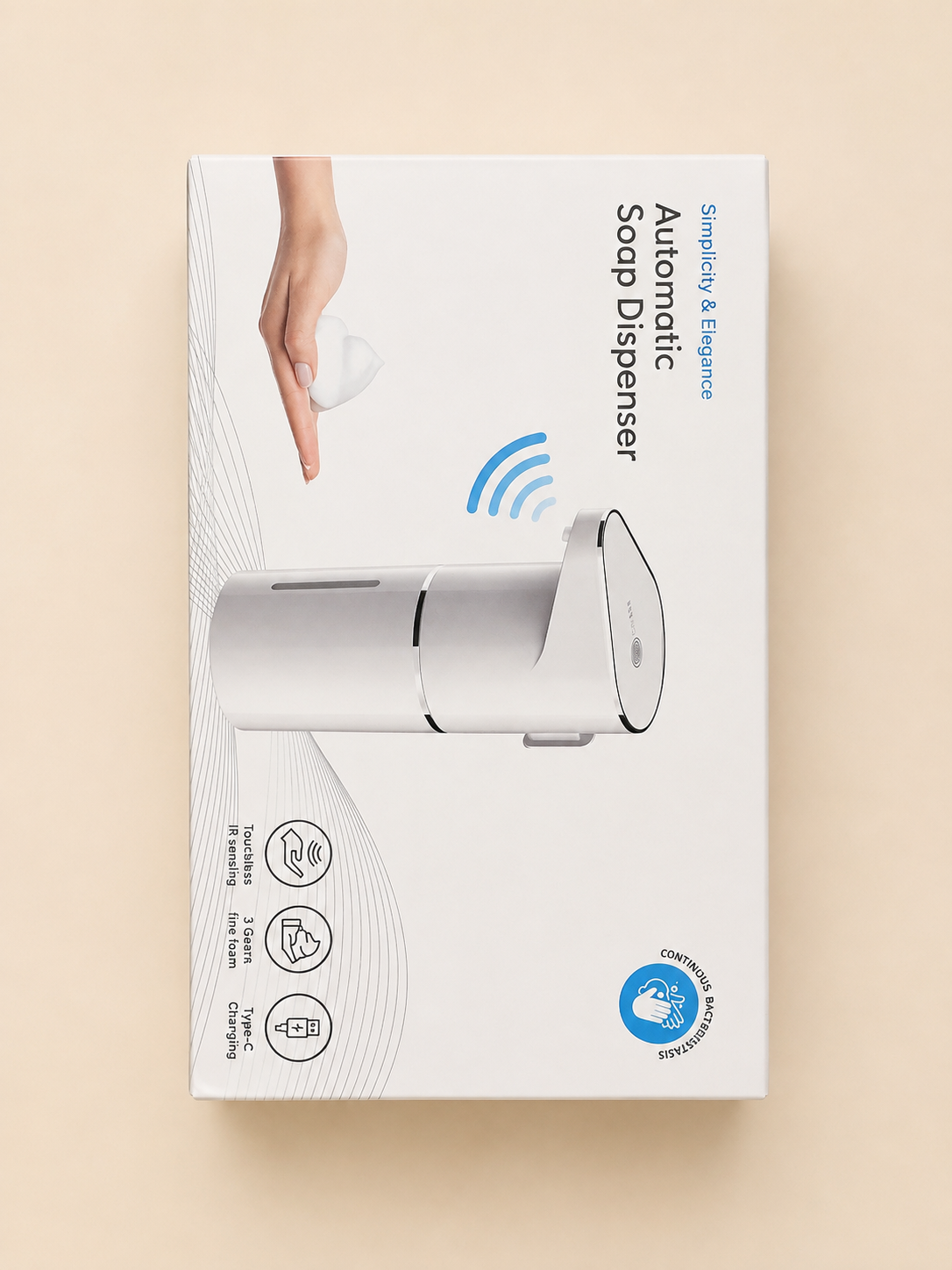 Automatic Touchless Foam Soap Dispenser – USB Rechargeable