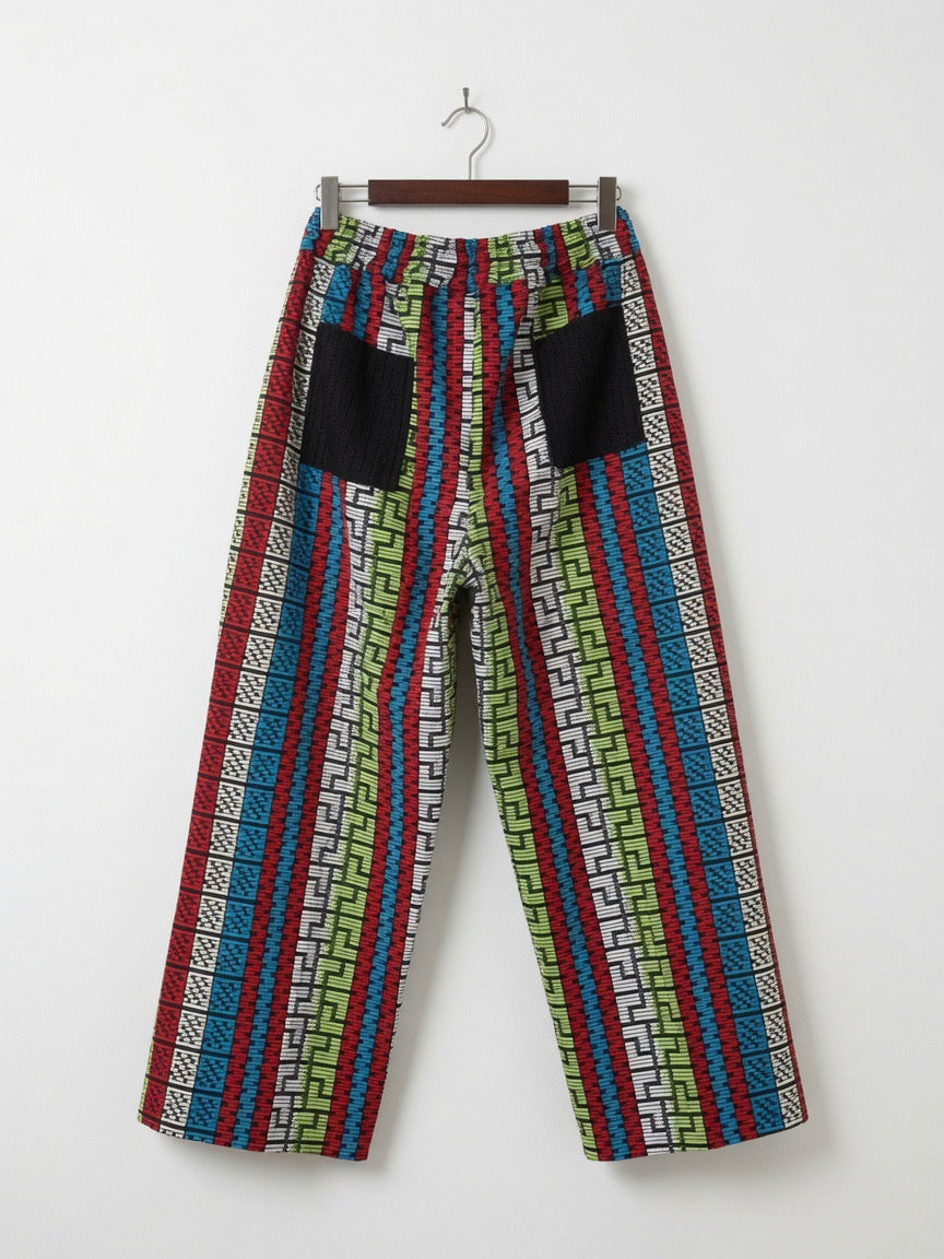 African Print Wide-Leg Trousers – Akwete  Pants with Pockets | Handmade