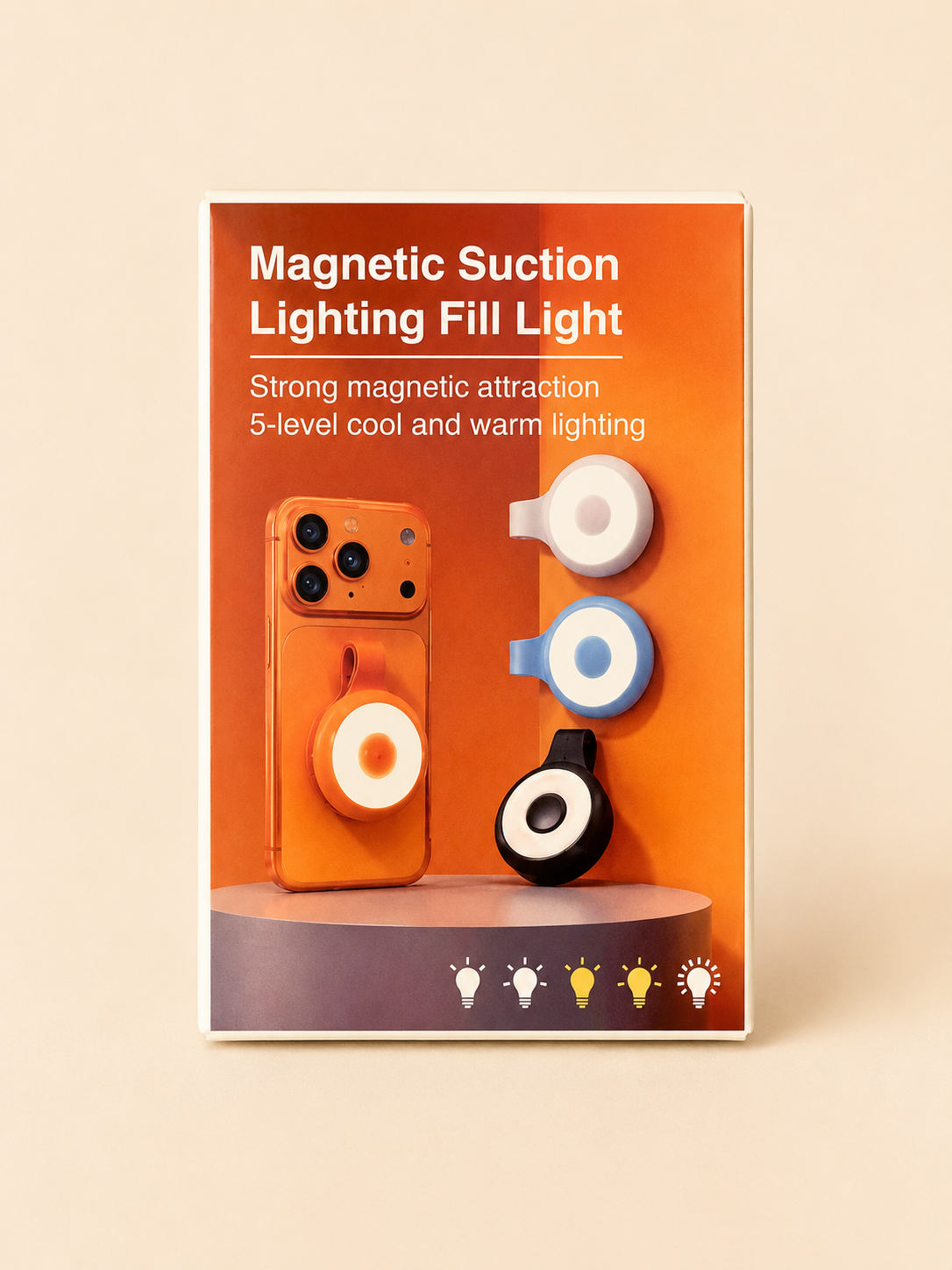 Magnetic Suction Lighting Fill Light – 5-Level Cool & Warm Light